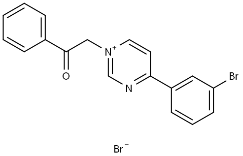 4-(3-BROMO-PHENYL)-1-(2-OXO-2-PHENYL-ETHYL)-PYRIMIDIN-1-IUM, BROMIDE Struktur