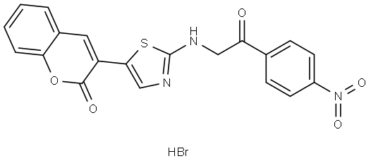 2-{[2-(4-NITROPHENYL)-2-OXOETHYL]AMINO}-5-(2-OXO-2H-CHROMEN-3-YL)-1,3-THIAZOL-3-IUM BROMIDE Struktur