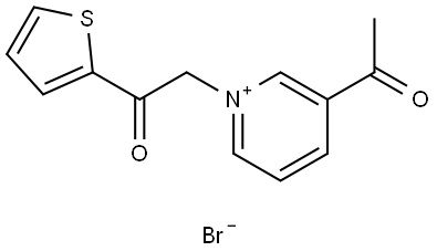 3-ACETYL-1-(2-OXO-2-(2-THIENYL)ETHYL)PYRIDINIUM BROMIDE Struktur