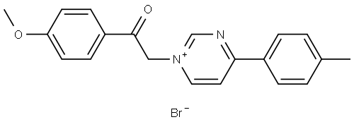 1-(2-(4-METHOXYPHENYL)-2-OXOETHYL)-4-(4-METHYLPHENYL)PYRIMIDIN-1-IUM BROMIDE Struktur