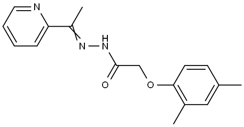 2-(2,4-DIMETHYLPHENOXY)-N'-[1-(2-PYRIDINYL)ETHYLIDENE]ACETOHYDRAZIDE Struktur