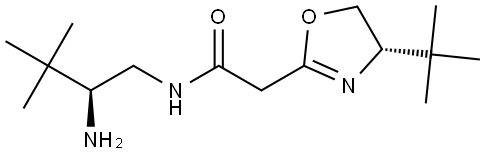 N(2-AMINO-3,3-DIMETHYLBUTYL)2(4-TERT-BUTYL-4,5-DIHYDRO-1,3-OXAZOL-2-YL)ACETAMIDE Struktur