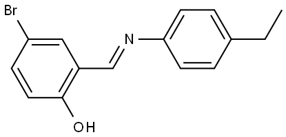 4-BROMO-2-((4-ETHYL-PHENYLIMINO)-METHYL)-PHENOL Struktur