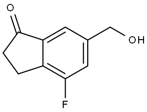 1H-Inden-1-one, 4-fluoro-2,3-dihydro-6-(hydroxymethyl)- Struktur