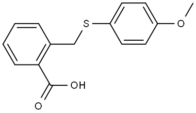 Benzoic acid, 2-[[(4-methoxyphenyl)thio]methyl]- Struktur