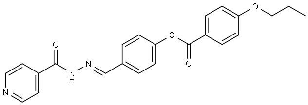 4-(2-ISONICOTINOYLCARBOHYDRAZONOYL)PHENYL 4-PROPOXYBENZOATE Struktur