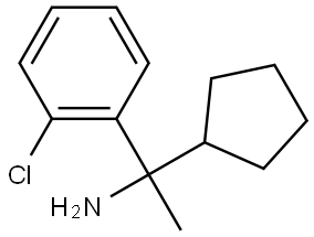 1-(2-chlorophenyl)-1-cyclopentylethan-1-amine Struktur