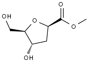 D-ribo-Hexonic acid, 2,5-anhydro-3-deoxy-, methyl ester Struktur