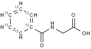 Hippuric acid-(phenyl-13C6) Struktur