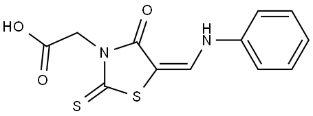 (5-(ANILINOMETHYLENE)-4-OXO-2-THIOXO-1,3-THIAZOLIDIN-3-YL)ACETIC ACID Struktur