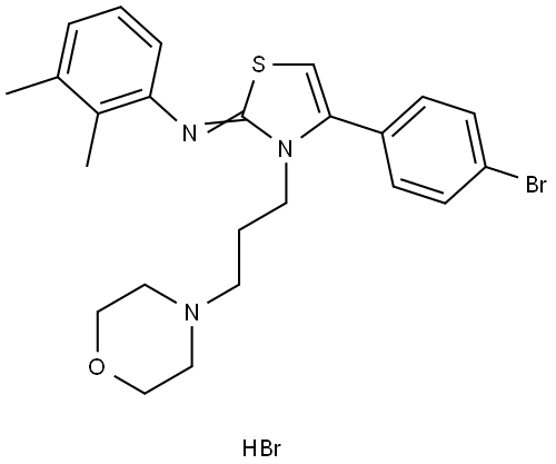 N-((2Z)-4-(4-BROMOPHENYL)-3-[3-(4-MORPHOLINYL)PROPYL]-1,3-THIAZOL-2(3H)-YLIDENE)-2,3-DIMETHYLANILINE HYDROBROMIDE Struktur