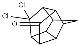 1,2,4-Ethanylylidene-1H-cyclobuta[cd]pentalen-5(1aH)-one, 7,7-dichlorohexahydro- Struktur