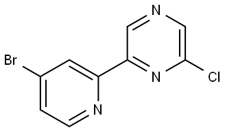 6-Chloro-2-(4'-bromo-2'-pyridyl)pyrazine Struktur