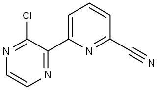 3-Chloro-2-(6'-cyano-2'-pyridyl)pyrazine Struktur