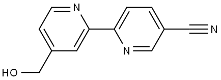 4-Hydroxymethyl-5'-cyano-2,2'-bipyridine Struktur