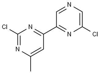 2,6'-Dichloro-6-methyl-4-(2'-pyrazinyl)pyrimidine Struktur