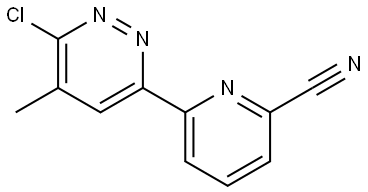 3-Chloro-4-methyl-6-(6'-cyano-2'-pyridyl)pyridazine Struktur