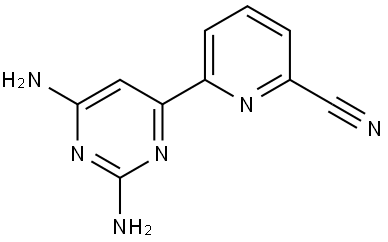 2,4-Diamino-6-(6'-cyano-2'-pyridyl)pyrimidine Struktur