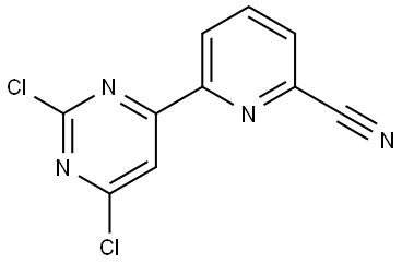 2,4-Dichloro-6-(6'-cyano-2'-pyridyl)pyrimidine Struktur