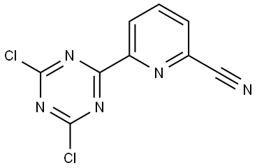 2,4-Dichloro-6-(6'-cyano-2'-pyridyl)triazine Struktur