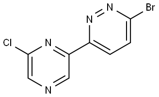 6-Bromo-3-(6'-chloro-2'-pyrazinyl)pyridazine Struktur