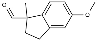 5-methoxy-1-methyl-2,3-dihydro-1H-indene-1-carbaldehyde Struktur