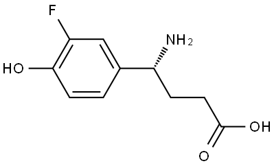 (R)-4-amino-4-(3-fluoro-4-hydroxyphenyl)butanoic acid Struktur