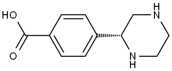 (R)-4-(piperazin-2-yl)benzoic acid Struktur