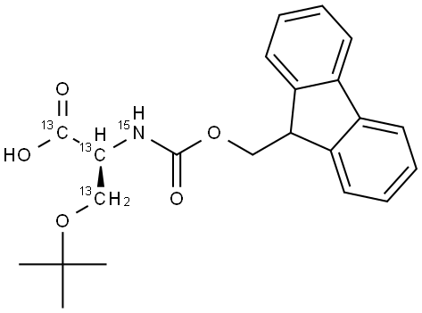 Fmoc-Ser(tBu)-OH-13C3,15N Struktur