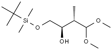 (2R,3S)-1-{[TERT-BUTYL(DIMETHYL)SILYL]OXY}-4,4-DIMETHOXY-3-METHYL-2-BUTANOL Struktur
