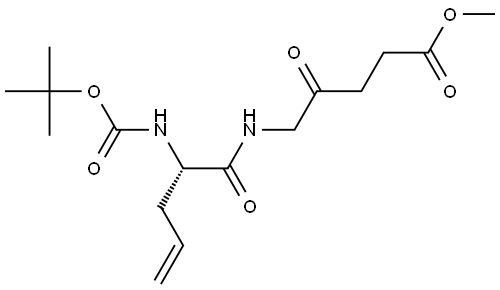 METHYL 5-([(2S)-2-[(TERT-BUTOXYCARBONYL)AMINO]-4-PENTENOYL]AMINO)-4-OXOPENTANOATE Struktur