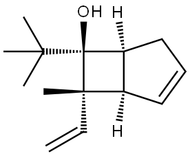 (1R,5S,6R,7S)-6-TERT-BUTYL-7-METHYL-7-VINYLBICYCLO[3.2.0]HEPT-2-EN-6-OL Struktur