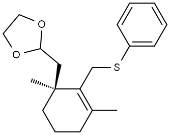 [(6S)-6-(1,3-DIOXOLAN-2-YLMETHYL)-2,6-DIMETHYL-1-CYCLOHEXEN-1-YL]METHYL PHENYL SULFIDE Struktur