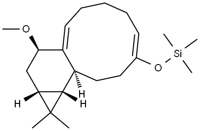 {[(1AR,3R,11AS,11BR)-3-METHOXY-1,1-DIMETHYL-1A,2,3,5,6,7,10,11,11A,11B-DECAHYDRO-1H-CYCLOPROPA[3,4]BENZO[1,2-A]CYCLODECEN-9-YL]OXY}(TRIMETHYL)SILANE Structure