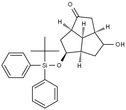 (2AR,4AR,5S,6AR,6BS)-5-{[TERT-BUTYL(DIPHENYL)SILYL]OXY}-3-HYDROXYOCTAHYDROCYCLOPENTA[CD]PENTALEN-1(2H)-ONE Struktur