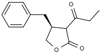 (4S)-4-BENZYL-3-PROPIONYLDIHYDRO-2(3H)-FURANONE Struktur