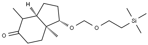 (1S,3AR,7AS)-4,7A-DIMETHYL-1-{[2-(TRIMETHYLSILYL)ETHOXY]METHOXY}OCTAHYDRO-5H-INDEN-5-ONE Struktur