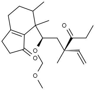 7-[(1R,3S)-1-(METHOXYMETHOXY)-3-METHYL-3-PROPIONYL-4-PENTENYL]-6,7-DIMETHYL-2,3,4,5,6,7-HEXAHYDRO-1H-INDEN-1-ONE Struktur