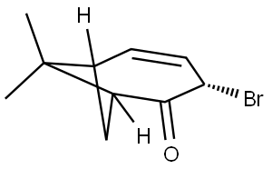 (3S)-3-BROMO-7,7-DIMETHYLBICYCLO[4.1.1]OCT-4-EN-2-ONE Struktur