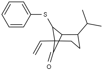 4-ISOPROPYL-7-(PHENYLSULFANYL)-1-VINYLBICYCLO[3.1.1]HEPTAN-6-ONE Struktur