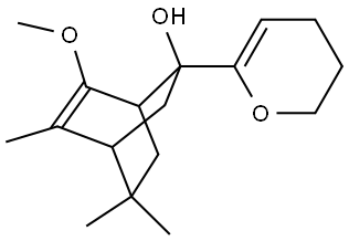 2-(3,4-DIHYDRO-2H-PYRAN-6-YL)-6-METHOXY-5,8,8-TRIMETHYLBICYCLO[2.2.2]OCT-5-EN-2-OL Struktur