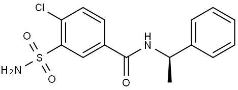 3-(AMINOSULFONYL)-4-CHLORO-N-(1-PHENYLETHYL)BENZAMIDE Struktur