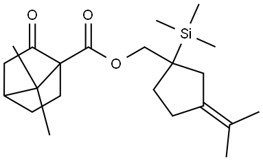 [3-(1-METHYLETHYLIDENE)-1-(TRIMETHYLSILYL)CYCLOPENTYL]METHYL 7,7-DIMETHYL-2-OXOBICYCLO[2.2.1]HEPTANE-1-CARBOXYLATE Struktur