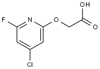 Acetic acid, 2-[(4-chloro-6-fluoro-2-pyridinyl)oxy]- Structure