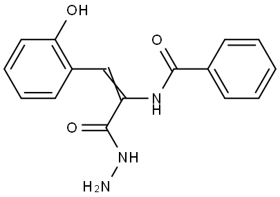 2-Propenoic acid, 2-(benzoylamino)-3-(2-hydroxyphenyl)-, hydrazide Struktur