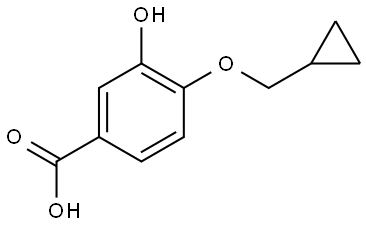 Benzoic acid, 4-(cyclopropylmethoxy)-3-hydroxy- Struktur