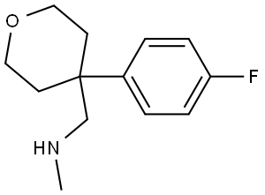 4-(4-Fluorophenyl)tetrahydro-N-methyl-2H-pyran-4-methanamine Struktur