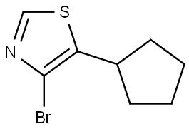 4-Bromo-5-(cyclopentyl)thiazole Struktur