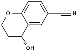 (R)-3,4-Dihydro-4-hydroxy-2H-1-benzopyran-6-carbonitrile Struktur