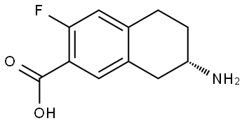 (S)-7-Amino-3-fluoro-5,6,7,8-tetrahydro-2-naphthalenecarboxylic acid Struktur